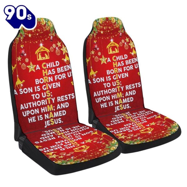 Christmas Christ Jesus He Is Named Jesus Seat Cover Cars  Gift For Christmas