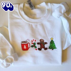 Christmas Crewneck Holiday Christmas Embroidered…