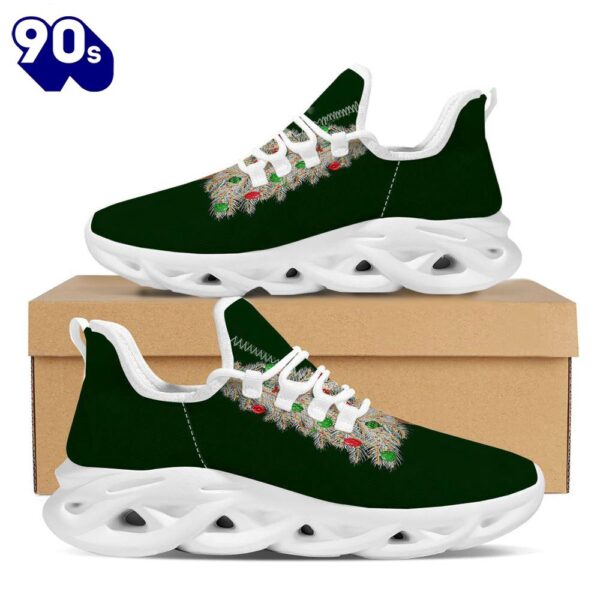 Christmas Decorated Tree Print White Max Soul Shoes