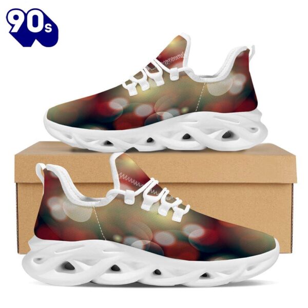 Christmas Defocused Lights Print White Max Soul Shoes