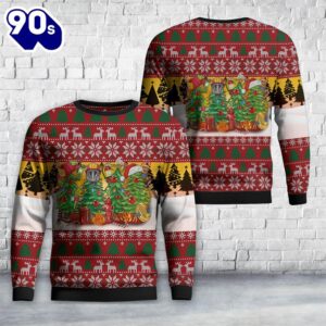 Christmas Firefighter Trees Sweater