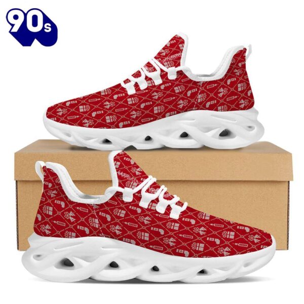 Christmas Gift Knitted Print Pattern White Max Soul Shoes