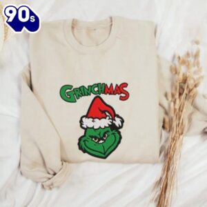 Christmas Grinch Jolly Christmas Embroidered Shirt