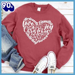 Christmas Heart Sweatshirt , Happy…