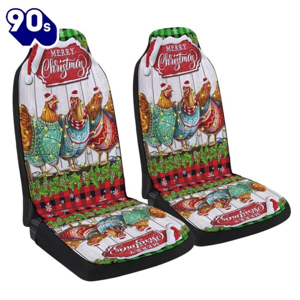 Christmas Hen Chickens Merry Christmas Seat Cover Cars  Gift For Christmas