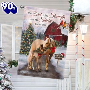 Christmas Horse Flag The Lord…