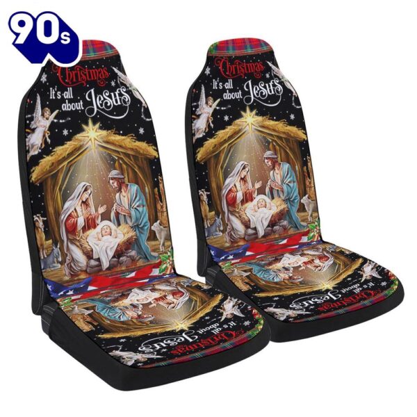 Christmas It Is All About Jesus Nativity Of Jesus Holy Family Seat Cover Cars  Gift For Christmas