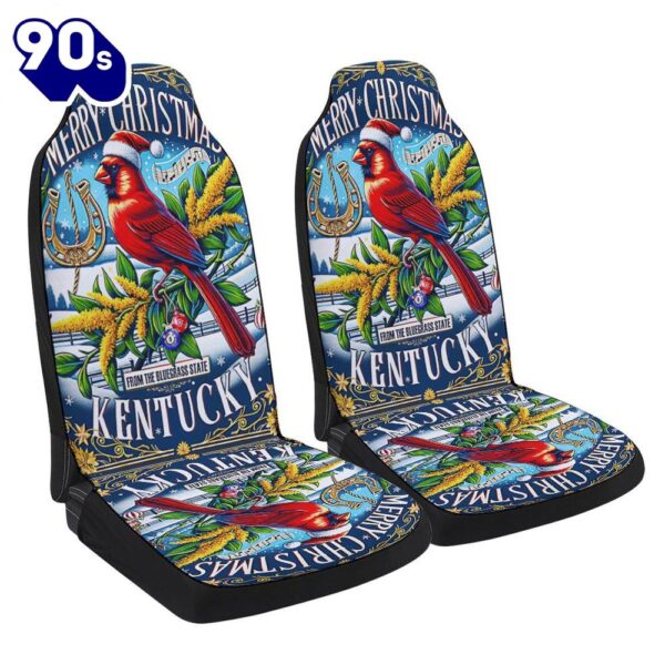 Christmas Kentucky State Merry Christmas From The Bluegrass State Seat Cover Cars  Gift For Christmas