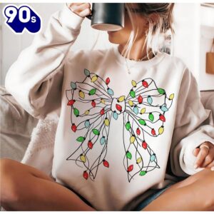 Christmas Light Bow, Christmas Coquette Bow Design shirt