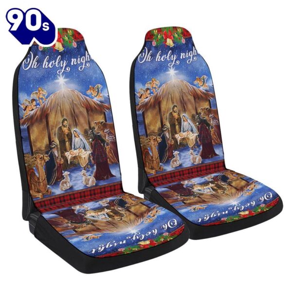 Christmas Nativity Scene Oh Holy Night Jesus Was Born Seat Cover Cars  Gift For Christmas