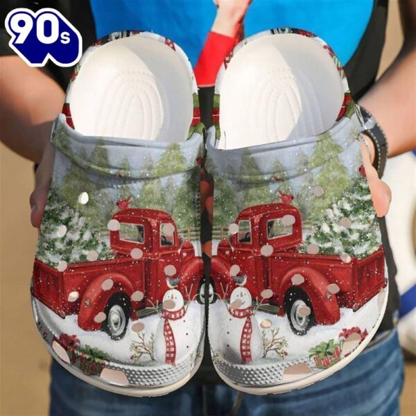 Christmas Red Truck Classic Clogs Shoes