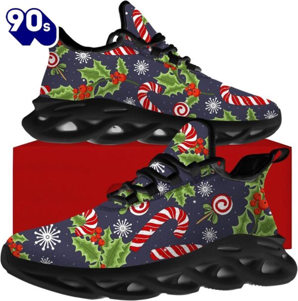 Christmas Running Shoes, Christmas Candy Canes Max Soul Shoes