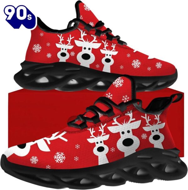 Christmas Running Shoes, Christmas Reindeer Herd Max Soul Shoes