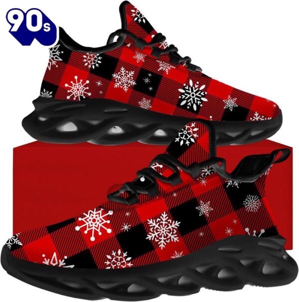 Christmas Running Shoes, Christmas Snowflakes Max Soul Shoes