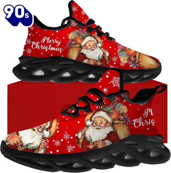 Christmas Running Shoes, Merry Christmas Gift From Santa Max Soul Shoes