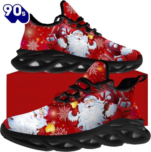 Christmas Running Shoes, Santa Claus Ring Bells Max Soul Shoes