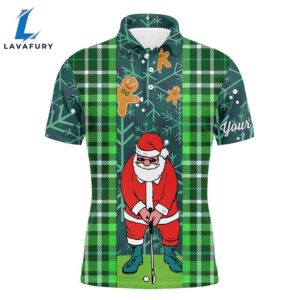 Christmas Santa Golf Mens Polo…