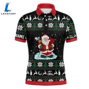 Christmas Santa Mens Golf Polo…