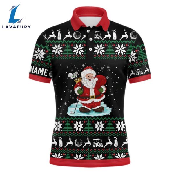 Christmas Santa Mens Golf Polo Shirt Customized    Gift Christmas