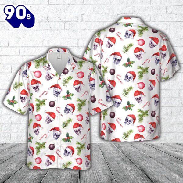 Christmas Skull Pattern Hawaiian Shirt