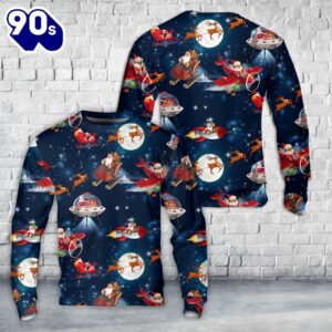 Christmas Space Pattern Noel Santa…