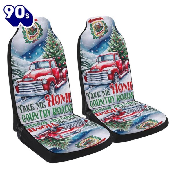 Christmas Take Me Home Country Roads West Virginia Seat Cover Cars  Gift For Christmas