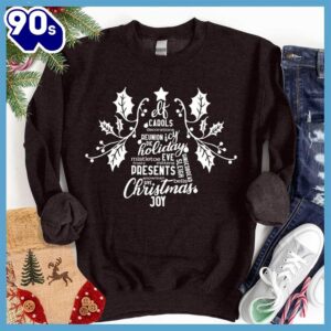 Christmas Tree Collage Sweatshirt ,…