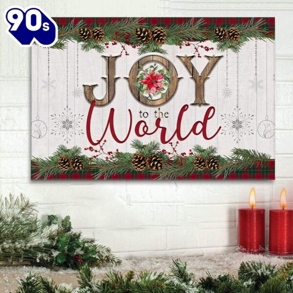 Christmas Wall Art Joy To The World Canvas Print Gift Art On Wall Religious Canvas Painting