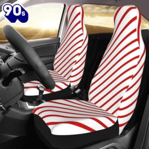 Christmas White Red Stripes Car…