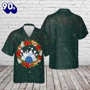 Christmas Wreath Bowling Hawaiian Shirt