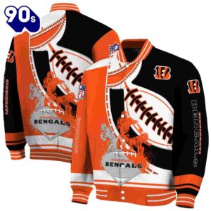 Cincinnati Bengals Baseball Stitching Black White Jacket