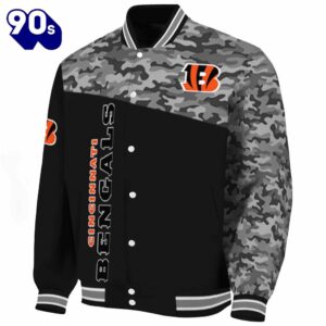 Cincinnati Bengals Camo Patchwork Black…