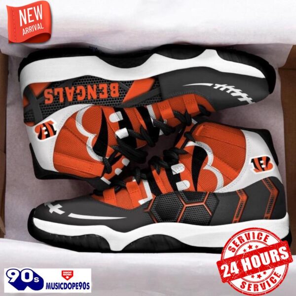 Cincinnati Bengals Football Team Air Jordan 11 Best Sneakers For Men Women Fans