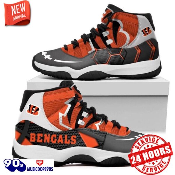 Cincinnati Bengals Football Team Air Jordan 11 Best Sneakers For Men Women Fans