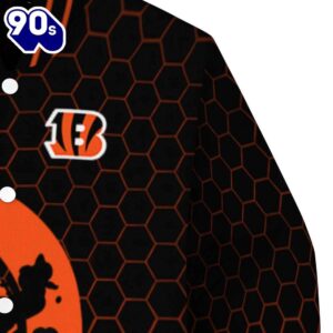 Cincinnati Bengals Hexagonal Pattern Orange Black Jacket