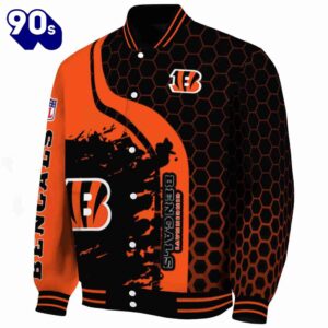 Cincinnati Bengals Hexagonal Pattern Orange…