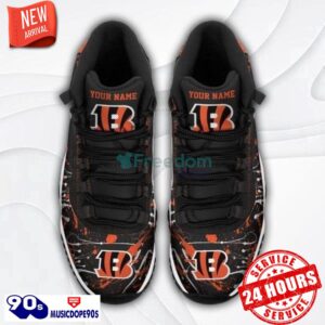 Cincinnati Bengals Letters Air Jordan 11 Shoes Custom Name Shoes