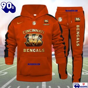 Cincinnati Bengals NFL 32 Teams Personlized Golden Logo Hoodie Set