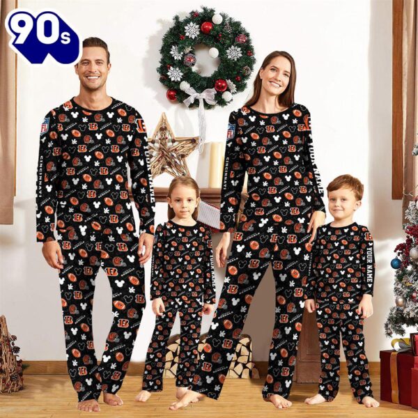 Cincinnati Bengals NFL And Mickey Mouse Pajamas Custom Your Name  Gift Christmas