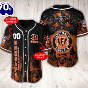 Cincinnati Bengals NFL Baseball Jersey…