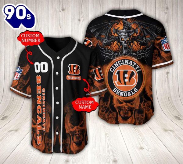 Cincinnati Bengals NFL Baseball Jersey Custom Name And Number