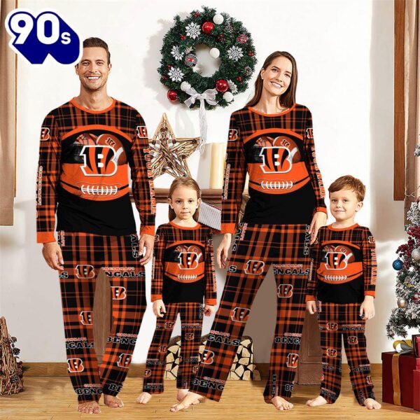 NFL Family Pajama Set,  Cincinnati Bengals NFL Custom Your Name Football Team Pajamas