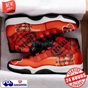 Cincinnati Bengals Orange Air Jordan 11 Shoes Custom Name Shoes