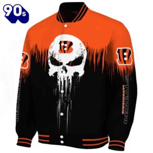 Cincinnati Bengals Punisher Skull Orange…