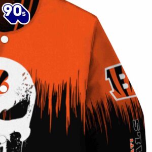 Cincinnati Bengals Punisher Skull Orange Black White Jacket