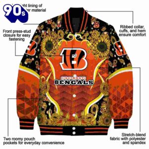 Cincinnati Bengals Sunflower Bloom Orange Yellow Jacket