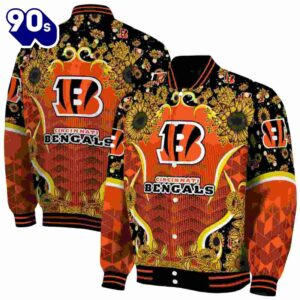 Cincinnati Bengals Sunflower Bloom Orange Yellow Jacket