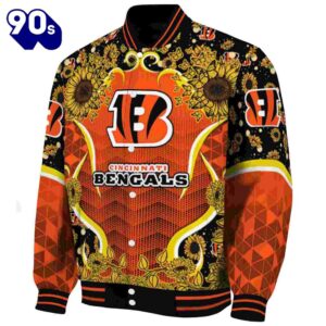 Cincinnati Bengals Sunflower Bloom Orange…