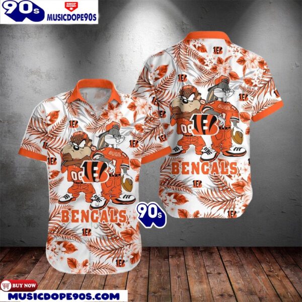 Cincinnati Bengals Taz And Bugs NFL Teams Hawaiian Shirt