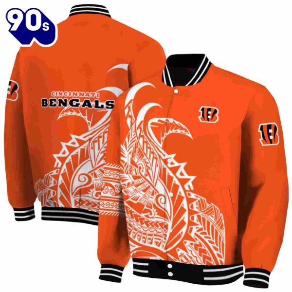 Cincinnati Bengals Tribal Art Orange White Black Jacket